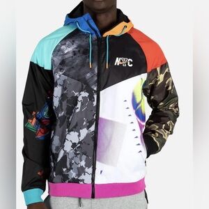 Nike NYC "What The" Windrunner Jacket Size Large